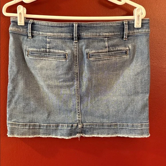 LOFT Light Blue Denim Mini Skirt - Picture 2 of 5